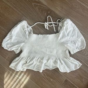 F21+ Puff Sleeve Smocked Top